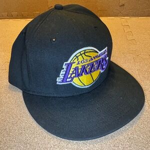 New Era Hat Los Angeles Lakers Men OSFA Black Snapback 9FIFTY NBA Basketball Cap